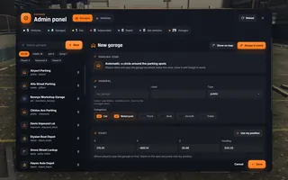 Garage creator, in game