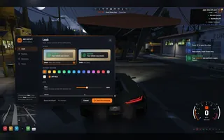 Admin look panel, in game